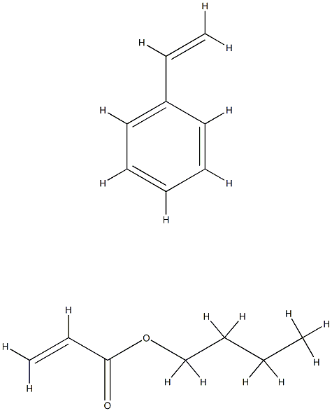 聚(丙烯酸丁酯-苯乙烯) 结构式