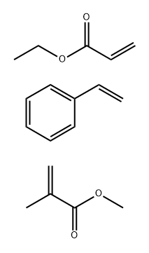 2-甲基-2-丙烯酸甲酯与苯乙烯和2-丙烯酸乙酯的聚合物、甲基丙烯酸甲酯、苯乙烯、丙烯酸乙酯的聚合物 结构式