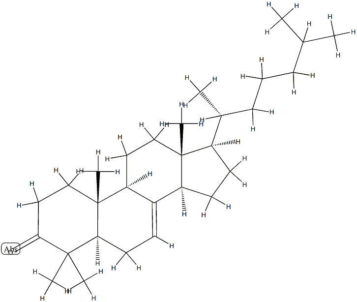 4,4-Dimethyl-5α-cholest-7-en-3-one 结构式