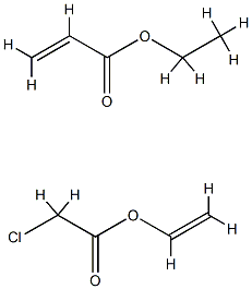 2-Propenoic acid, ethyl ester, polymer with ethenyl chloroacetate 结构式