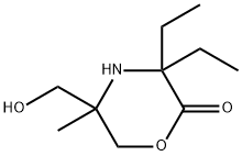 2-Morpholinone,3,3-diethyl-5-(hydroxymethyl)-5-methyl-(9CI) 结构式