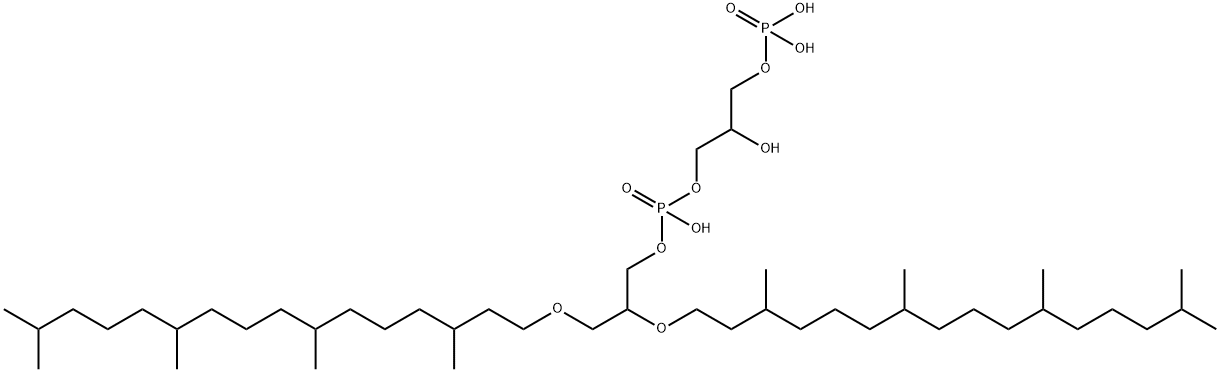 2,3-diphytanyl-sn-glycerol-1-phospho-3'-sn-glycerol 1'-phosphate 结构式