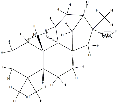 (5α,9α,10β,16R)-Kauran-16-ol 结构式