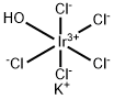 dipotassium aquapentachloroiridate(2-) 结构式