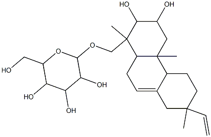 [(13S)-2α,3β-Dihydroxy-7,15-pimaradien-19-yl]β-D-altropyranoside 结构式