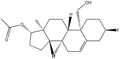 3α-Fluoroandrost-5-ene-17β,19-diol 17-acetate 结构式