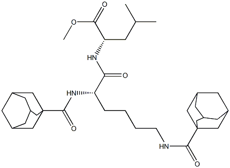 N2,N6-Bis(1-adamantylcarbonyl)-L-Lys-L-Leu-OMe 结构式