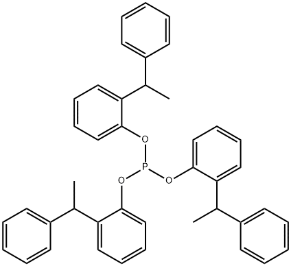 Phosphorous acid tris[2-(α-methylbenzyl)phenyl] ester 结构式