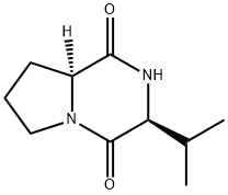 环(L-脯-L-缬)二肽 结构式