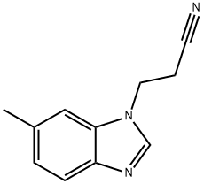 1-Benzimidazolepropionitrile,6-methyl-(8CI) 结构式