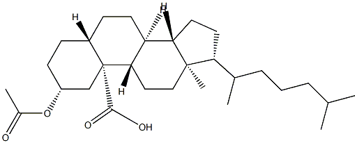 2α-Acetyloxy-5α-cholestan-19-oic acid 结构式