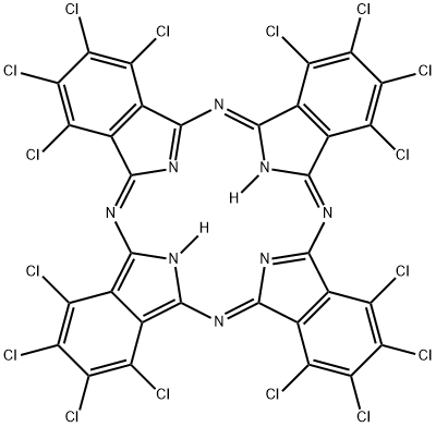1,2,3,4,8,9,10,11,15,16,17,18,22,23,24,25-hexadecachloro-29H,31H-phthalocyanine 结构式