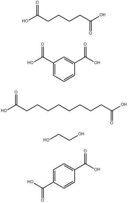 1,3-苯二甲酸与1,4-苯二甲酸、癸二酸、1,2-乙二醇和己二酸的聚合物 结构式