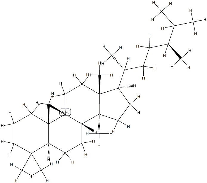 (24S)-24-Methyl-9β,19-cyclo-5α-lanostane 结构式