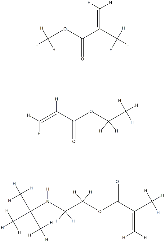 2-Propenoic acid, 2-methyl-, 2-(1,1-dimethylethyl)aminoethyl ester, polymer with ethyl 2-propenoate and methyl 2-methyl-2-propenoate 结构式