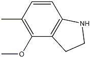 1H-Indole,2,3-dihydro-4-methoxy-5-methyl-(9CI) 结构式