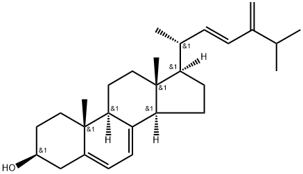 (22E)-Ergosta-5,7,22,24(28)-tetrene-3β-ol 结构式