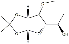 1-O,2-O-Isopropylidene-3-O-methyl-6-deoxy-α-D-gulofuranose 结构式