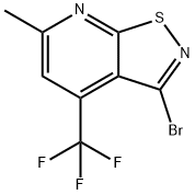 3-溴-6-甲基-4-(三氟甲基)异噻唑并[5,4-B]吡啶 结构式