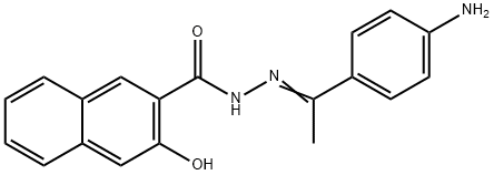 N'-[(E)-1-(4-aminophenyl)ethylidene]-3-hydroxy-2-naphthohydrazide 结构式