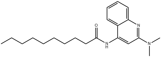 N-[2-(dimethylamino)-4-quinolinyl]decanamide 结构式