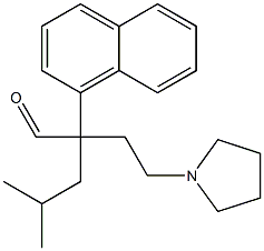 α-Isobutyl-α-(1-naphtyl)-1-pyrrolidinebutanal 结构式