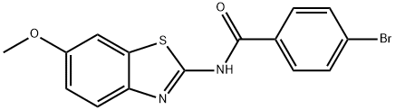 4-bromo-N-(6-methoxy-1,3-benzothiazol-2-yl)benzamide 结构式