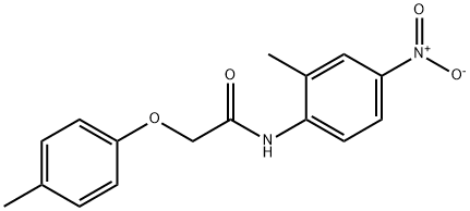 N-(2-methyl-4-nitrophenyl)-2-(4-methylphenoxy)acetamide 结构式