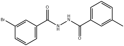 3-bromo-N'-(3-methylbenzoyl)benzohydrazide 结构式