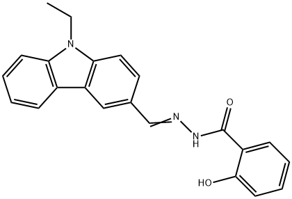 N'-[(E)-(9-ethyl-9H-carbazol-3-yl)methylidene]-2-hydroxybenzohydrazide 结构式