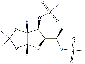 6-Deoxy-1-O,2-O-isopropylidene-3-O,5-O-bis(methylsulfonyl)-α-D-glucofuranose 结构式