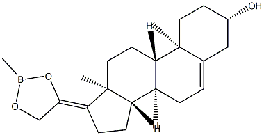 20,21-(Methylboranediylbisoxy)pregna-5,17(20)-dien-3β-ol 结构式