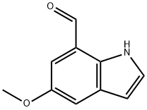 1H-Indole-7-carboxaldehyde,5-methoxy-(9CI) 结构式