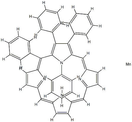 5,10,15,20-四苯基-21H,23H-卟啉锰(II) 结构式