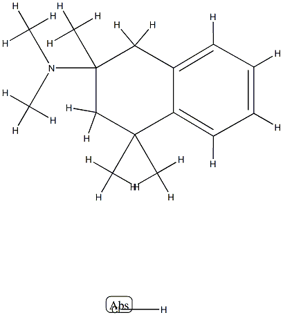 2-Naphthalenamine,1,2,3,4-tetrahydro-N,N,2,4,4-pentamethyl-, hydrochloride (1:1) 结构式