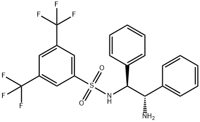 1S,2S-N-(3,5-双(三氟甲基)苯磺酰基)-1,2-二苯基乙二胺 结构式