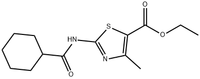 ethyl 2-(cyclohexanecarboxamido)-4-methylthiazole-5-carboxylate 结构式