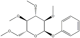 Phenyl 2-O,3-O,4-O,6-O-tetramethyl-α-D-glucopyranoside 结构式