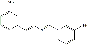 1-(3-aminophenyl)-1-ethanone N-[(E)-1-(3-aminophenyl)ethylidene]hydrazone 结构式