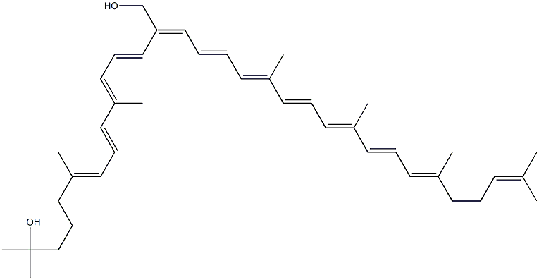 1,2-Dihydro-1,20-dihydroxy-ψ,ψ-carotene 结构式