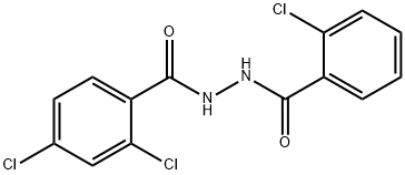 2,4-dichloro-N'-(2-chlorobenzoyl)benzohydrazide 结构式