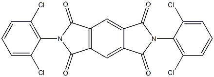 2,6-Bis(2,6-dichlorophenyl)benzo[1,2-c:4,5-c']dipyrrole-1,3,5,7(2H,6H)-tetrone 结构式