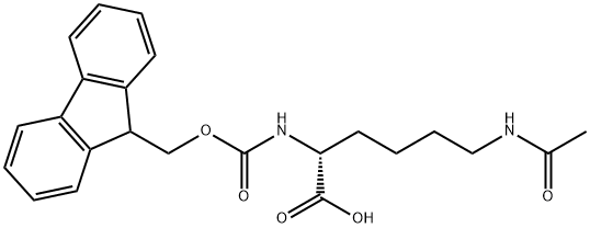 N2-((((9H-氟-9-基)甲氧基)羰基)-N6-乙酰基-D-赖氨酸 结构式