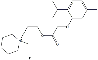 2-(1-methyl-3,4,5,6-tetrahydro-2H-pyridin-1-yl)ethyl 2-(5-methyl-2-pro pan-2-yl-phenoxy)acetate iodide 结构式