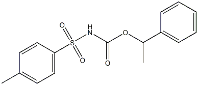 N-Tosylcarbamic acid α-methylbenzyl ester 结构式