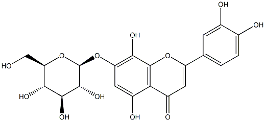 海波拉亭-7-O-Β-D-吡喃葡萄糖苷 结构式