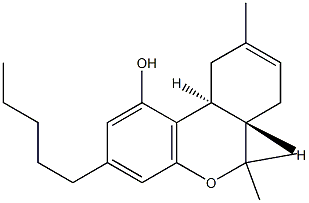 [6aS,(+)]-6aα,7,10,10aβ-Tetrahydro-6,6,9-trimethyl-3-pentyl-6H-dibenzo[b,d]pyran-1-ol 结构式