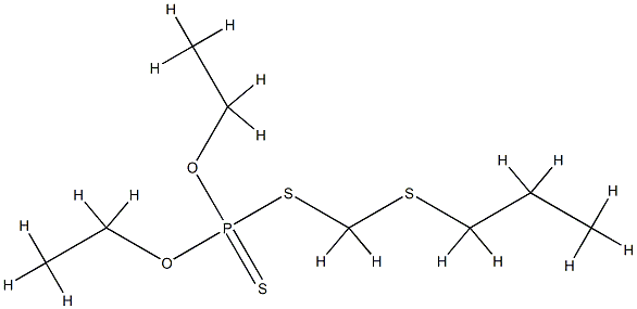 diethoxy-(propylsulfanylmethylsulfanyl)-sulfanylidene-phosphorane 结构式