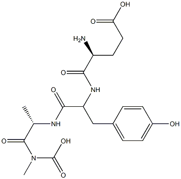Poly(glutamyl-tyrosyl-alanyl-glycine) 结构式