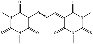 5,5'-(1-Propen-1-yl-3-ylidene)bis[1,3-dimethyl-2-thio-barbituric acid 结构式